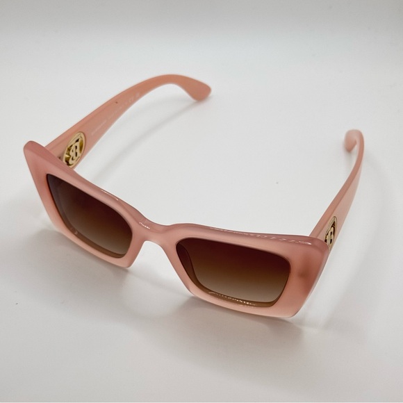 Burberry - translucent pink/nude square frame sunglasses 51-20-140- NWT - Picture 4 of 15